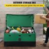 Outdoor Storage Box, 100 Gallon Waterproof PE Tarpaulin Deck Box with Galvanized Frame, All-Weather Protection & Portable, for Camping, Garden