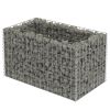 Gabion Raised Bed Silver Galvanized Steel Medium Durable