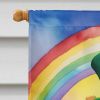 Pomeranian St Patrick's Day House Flag Large Porch Sleeve Pole Decorative Outside Yard Banner Artwork Wall Hanging, Polyester, House Size, Multicolor