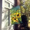 Maryland Black-Eyed Susans in Watercolor House Flag Large Porch Sleeve Pole Decorative Outside Yard Banner Artwork Wall Hanging, Polyester, House Size