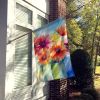 Gerbera Daisies in Watercolor House Flag Large Porch Sleeve Pole Decorative Outside Yard Banner Artwork Wall Hanging, Polyester, House Size