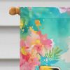 Hippie Animal Giraffe House Flag Large Porch Sleeve Pole Decorative Outside Yard Banner Artwork Wall Hanging, Polyester, House Size, Multicolor