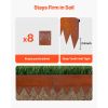 Corten Steel Landscape Edging, 6-Pack 40 x 6 Inch Metal Edging for Landscaping with 8 Connecting Plates