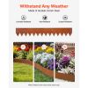 Corten Steel Landscape Edging, 6-Pack 40 x 6 Inch Metal Edging for Landscaping with 8 Connecting Plates