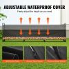 Firewood Rack with Waterproof Cover, 150 x 14 x 46 in Outdoor Firewood Holder, 660lb Weight Capacity, 1/2 Cord Log Holder, Half-Covered