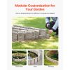 Faux Stone Landscape Edging, 47.2 x 9 in Realistic Lawn Edging, Flexible Brick-Sized Garden Edging Border with Anchoring Spikes
