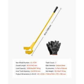 Pallet Buster Tool, 41 Inch Carbon Steel Handle Wrecking Pry Bar, 2000 Lbs Weight Capacity, Heavy Duty Deck Board Removal Tool, Breaker Bar For F (Option: black)