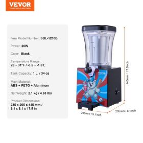 Slushy Machine For Home Margarita Slush Maker 34oz Smoothie Frozen Drink Maker (Option: default)