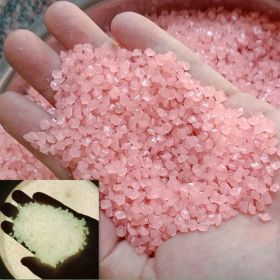 2000pcs/bag Glow In Dark Artificial Stone Gardening Aquarium Landscape Fluorescent Small Stone Vase Hourglass Luminous Sand Fluorescent Particles (Color: Pink, size: 2000pcs/bag)