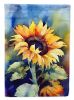 Sunflowers in Watercolor House Flag Large Porch Sleeve Pole Decorative Outside Yard Banner Artwork Wall Hanging, Polyester, House Size, Multicolor