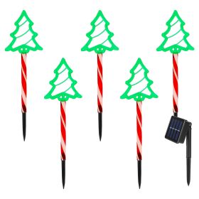 5Packs Christmas Outdoor Pathway Light With 8 Modes IP44 Waterproof Xmas Decoration Stake Light Tree Candy Light For Garden Lawn Porch Yard Driveway (Option: ChristmasLightTree)
