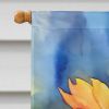 Sunflowers in Watercolor House Flag Large Porch Sleeve Pole Decorative Outside Yard Banner Artwork Wall Hanging, Polyester, House Size, Multicolor