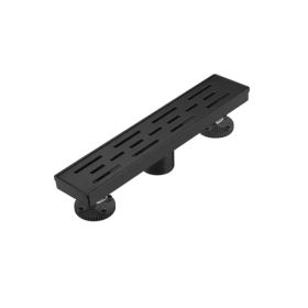 12 Inch Linear Shower Drain With Removable Brick Patterned Grate Cover, 304 Stainless Steel Shower Floor Drain With Hair Strainer And Leveling Fe (Option: Defaulttitle)